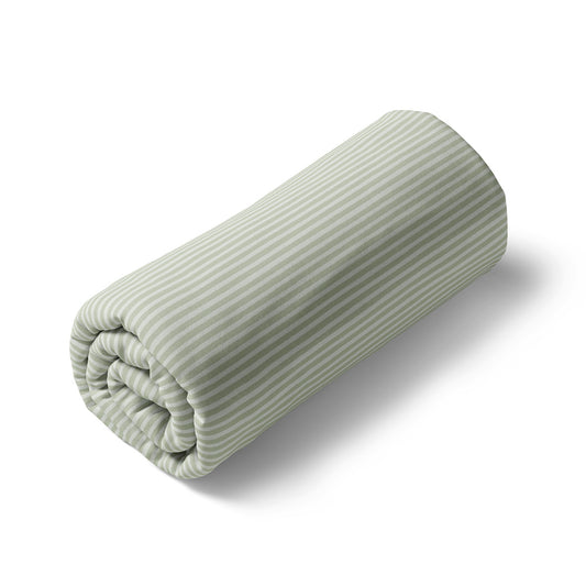 Fitted sheet - 100% cotton sateen TC200 - Élan - light green