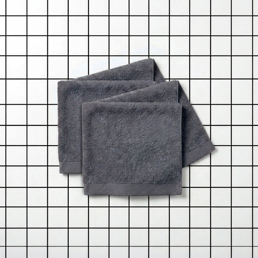 2 absorbent kitchen towels - 100% combed cotton 570 gsm - Aube Dark grey 2 x (45 x 45 cm)