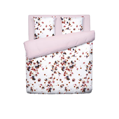 Duvet cover - 100% cotton sateen TC200 - Aurore - white / light pink 250 x 200 cm