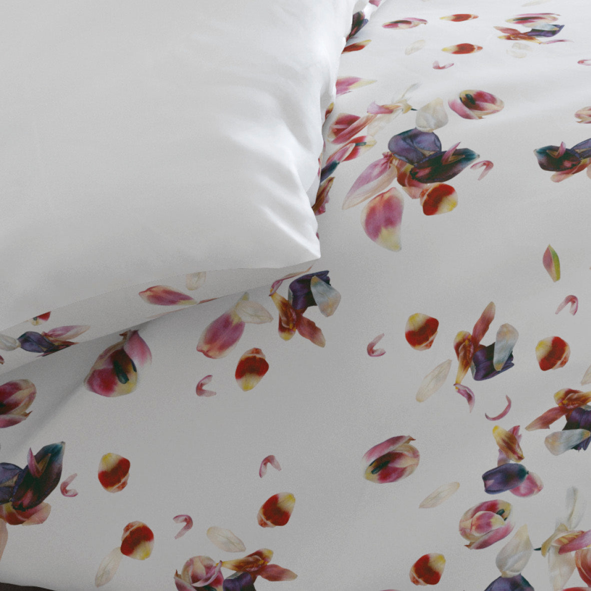 Duvet cover - 100% cotton sateen TC200 - Aurore - white