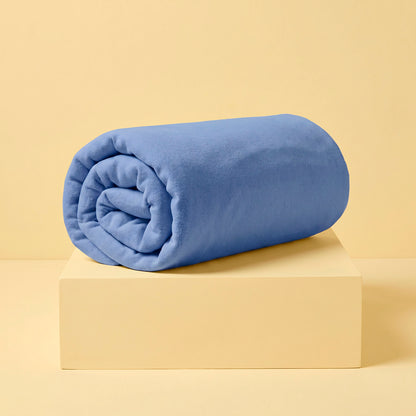 Fitted sheet - 100% cotton sateen TC200 - hydrangea blue