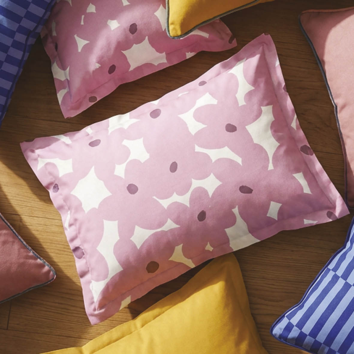 2 pillowcases - 100% cotton sateen TC200 - pink
