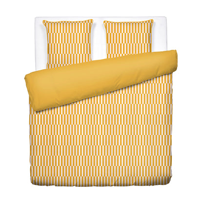 Duvet cover and pillowcase(s) set - 100% cotton sateen TC200 - Trame verticale - yellow