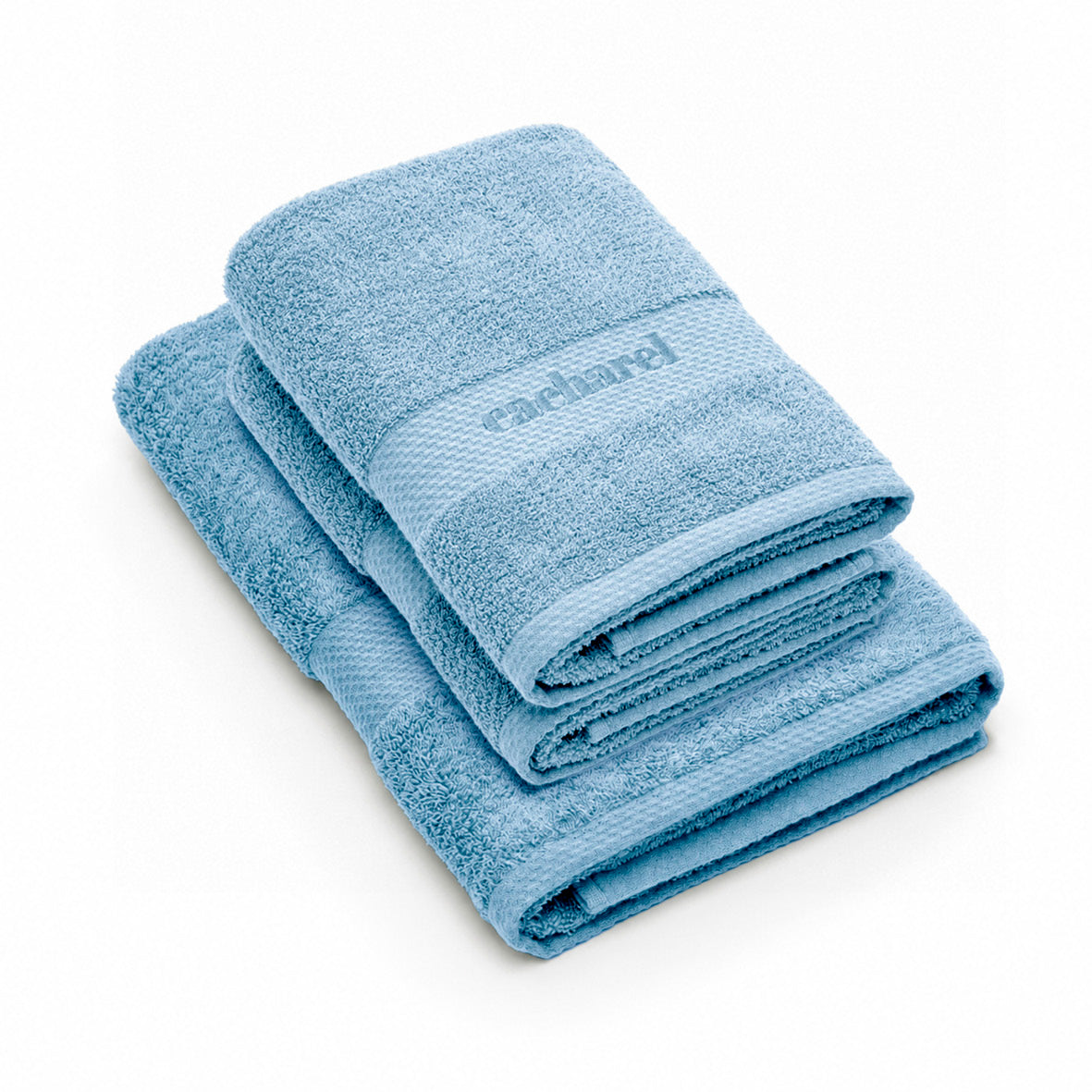Hand towel + bath towel combed cotton - Brise - 2 x (50 x 100 cm) + 2 x (70 x 140 cm) Sky blue