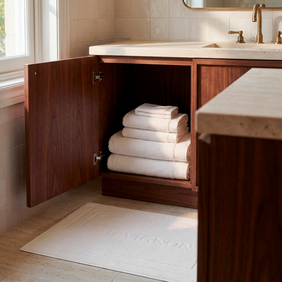 Complete bath linen set combed cotton LT - Lagon - 14 pieces