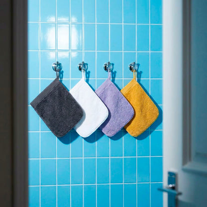 4 plush washcloths - 100% combed cotton 570 gsm - Aube