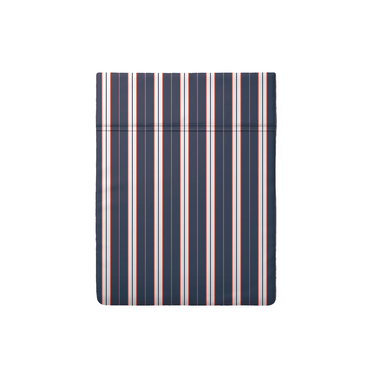 Flat sheet cotton satin - Ligne atlantique Blue / White 240 x 300 cm