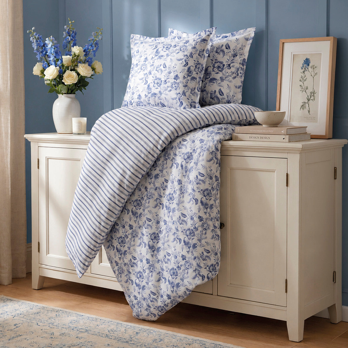 Bolster case - 100% cotton sateen TC200 - Porcelaine - white