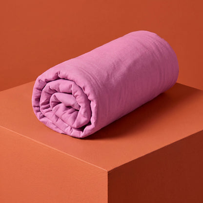 Fitted sheet - 100% cotton sateen TC200 - bubblegum