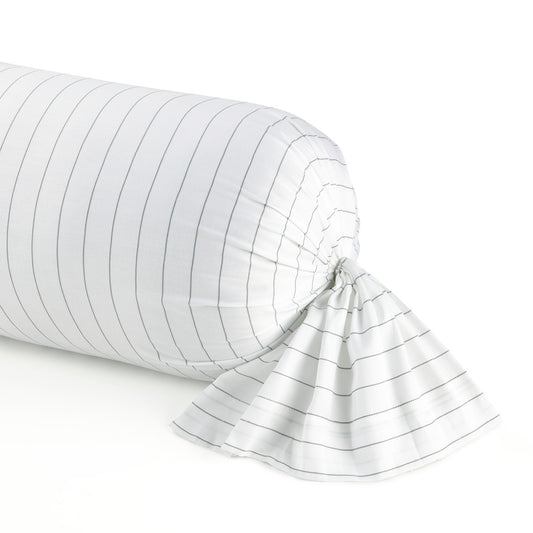 Bolster case cotton satin - Rayures classiques White 43 x 210 cm