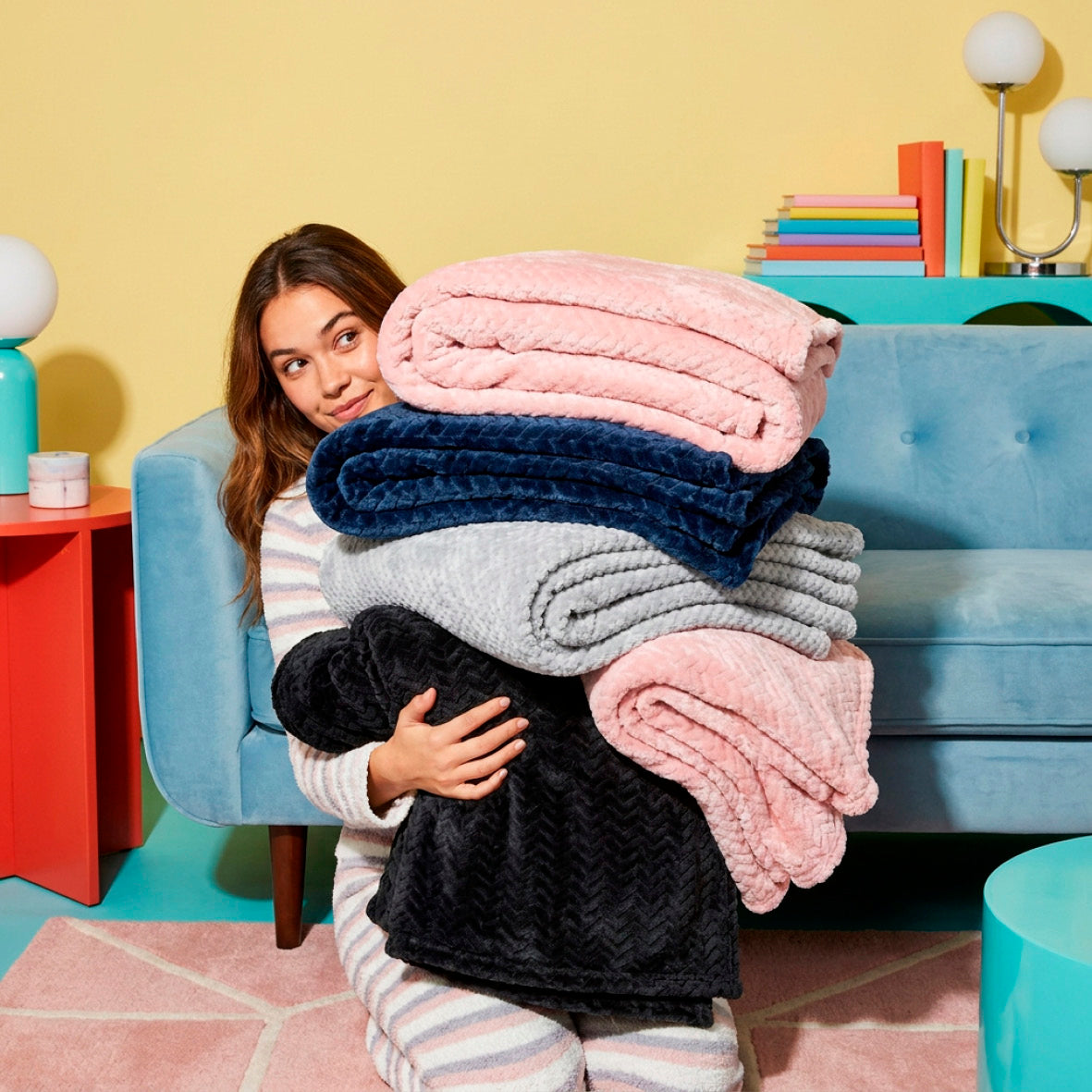 Ultra-soft fleece throw - Ruben - grey