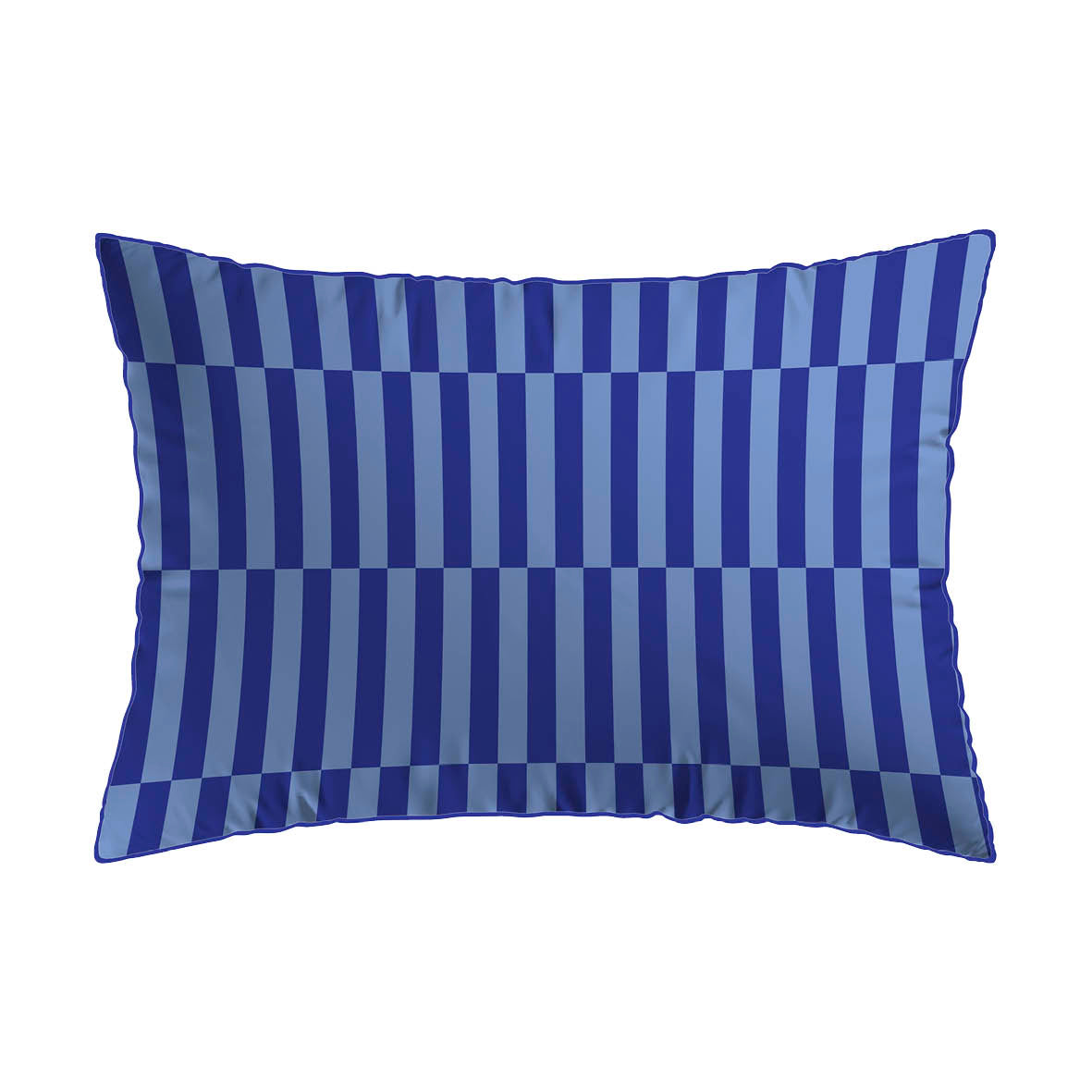 2 pillowcases - 100% cotton sateen TC200 - Cadence rayée - blue 2 x (50 x 70 cm)