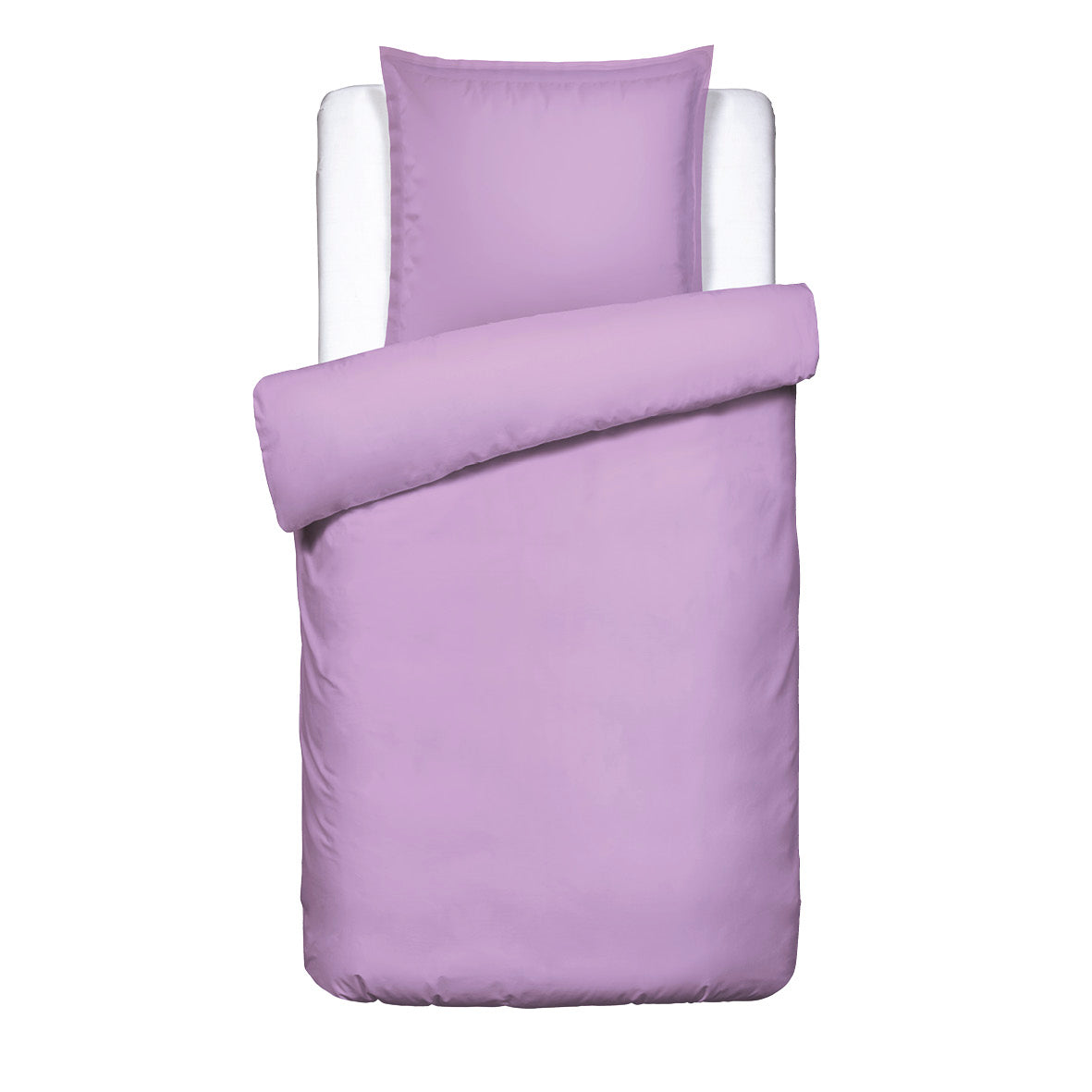 Duvet cover and pillowcase(s) set - 100% cotton sateen TC200 - Uni - lavender 140 x 200 cm + 63 x 63 cm