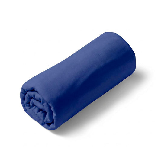 Fitted sheet - 100% cotton sateen TC200 - uni - cobalt blue