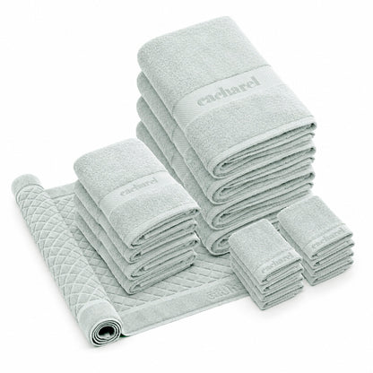 Complete bath linen set combed cotton - Brise Mint