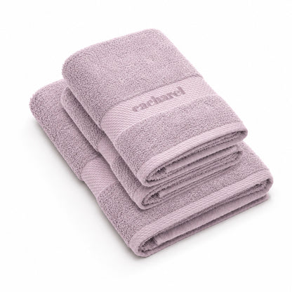 Hand towel + bath towel combed cotton - Brise - 2 x (50 x 100 cm) + 2 x (70 x 140 cm) Lila
