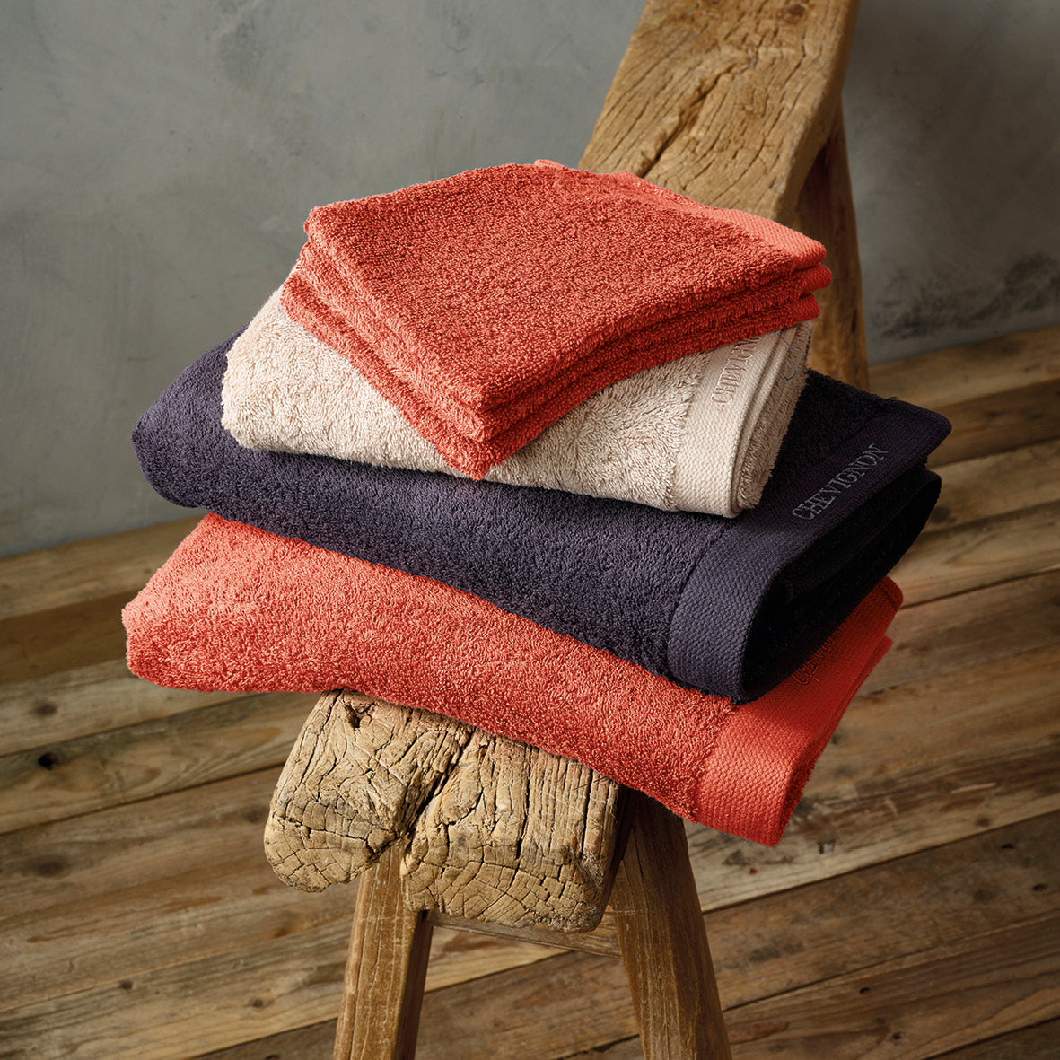 Complete bath linen set combed cotton LT - Lagon - 14 pieces
