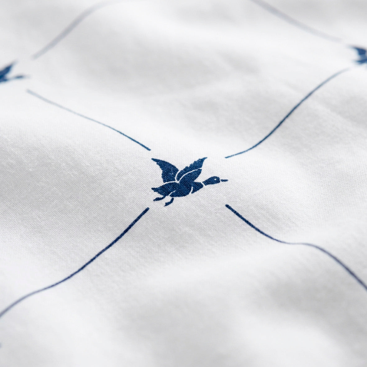 Bolster case cotton satin - Ligne atlantique Blue / White