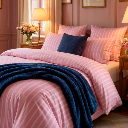 2 pillowcases - 100% cotton sateen TC200 - Linéa - pink