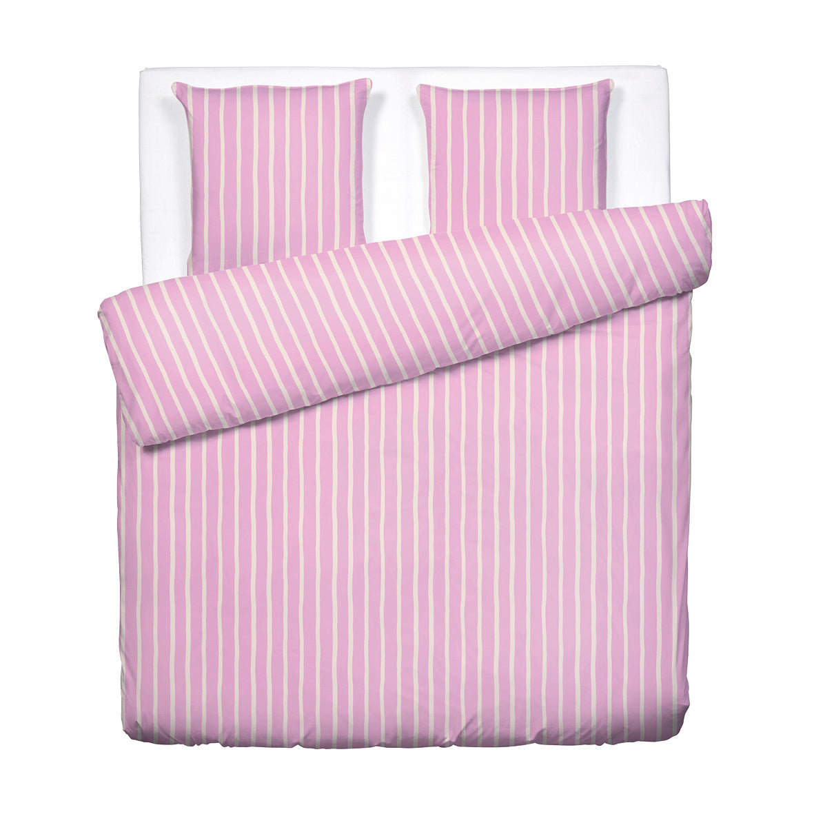Duvet cover and pillowcase(s) set - 100% cotton sateen TC200 - Linéa - pink