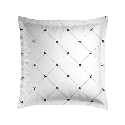 Pillowcase cotton satin - Ligne atlantique Blue / White