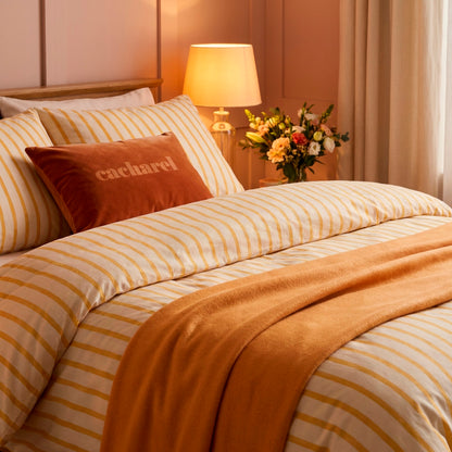 Duvet cover and pillowcase(s) set - 100% cotton sateen TC200 - Linéa - yellow