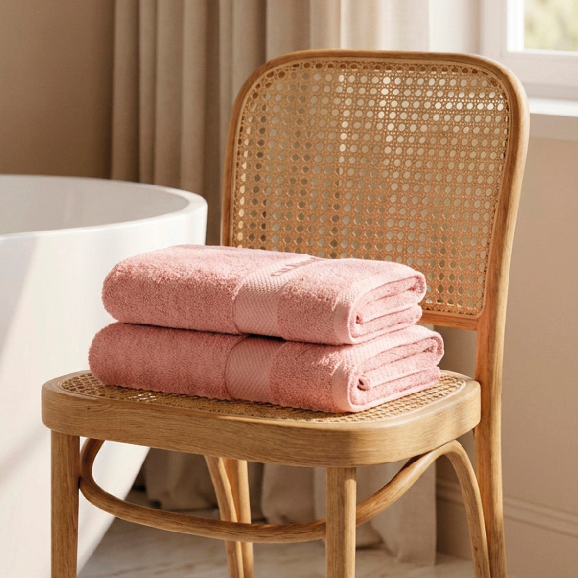 Hand towel + bath towel combed cotton - Brise - 2 x (50 x 100 cm) + 2 x (70 x 140 cm)