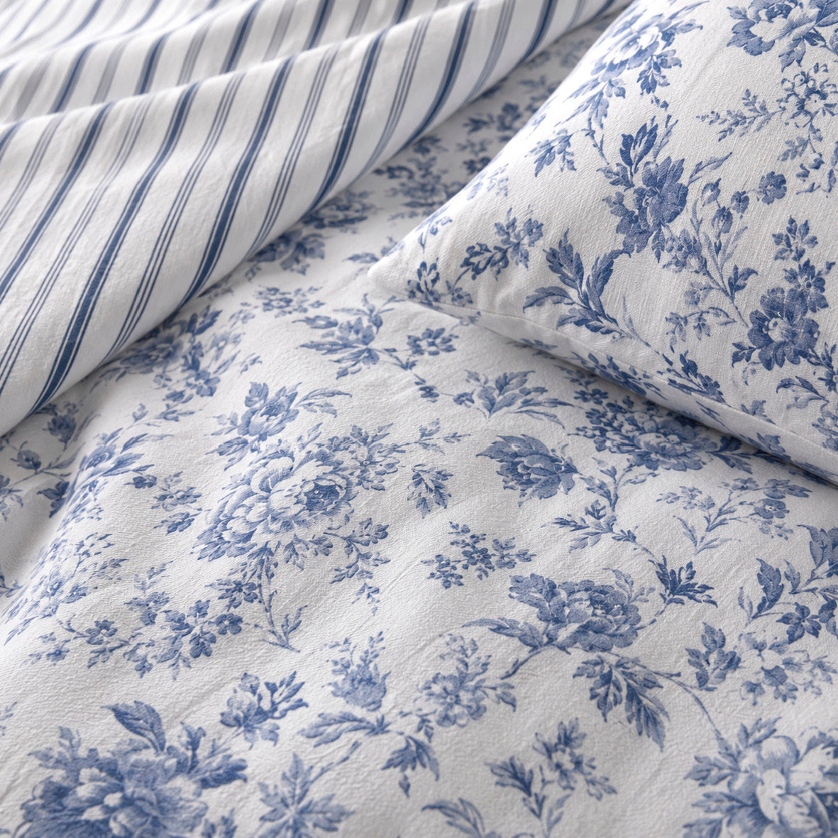 Duvet cover and pillowcase(s) set - 100% cotton sateen TC200 - Porcelaine - white