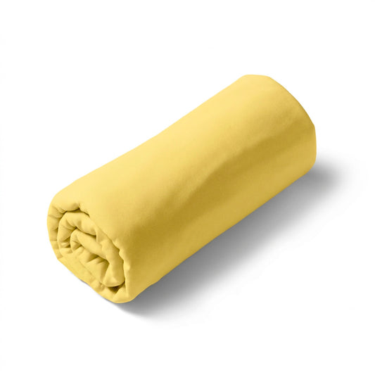 Fitted sheet - 100% cotton sateen TC200 - Uni - lemon zest