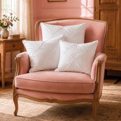 2 pillowcases - 100% cotton sateen TC200 - Camélia - white