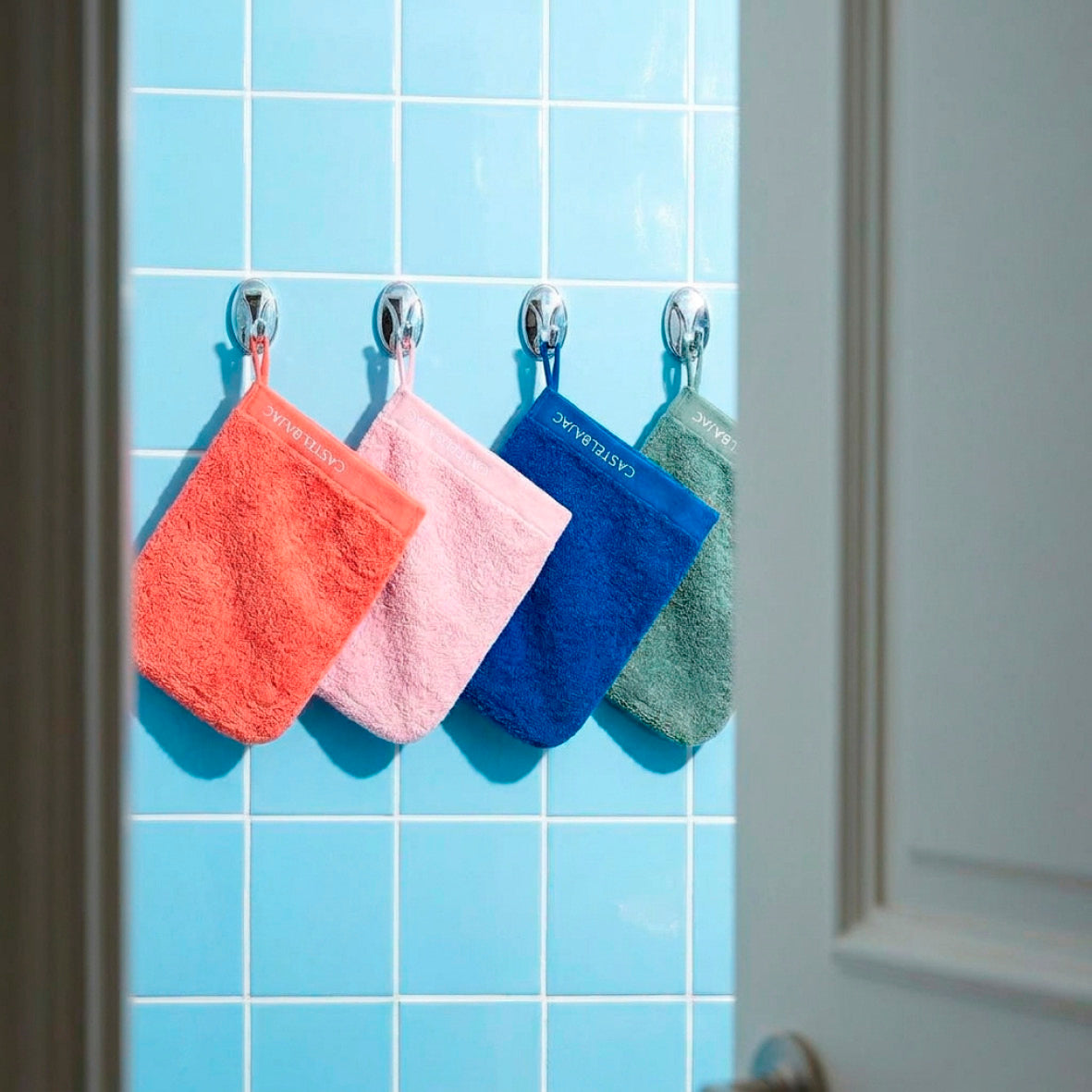 4 plush washcloths - 100% combed cotton 570 gsm - Aube
