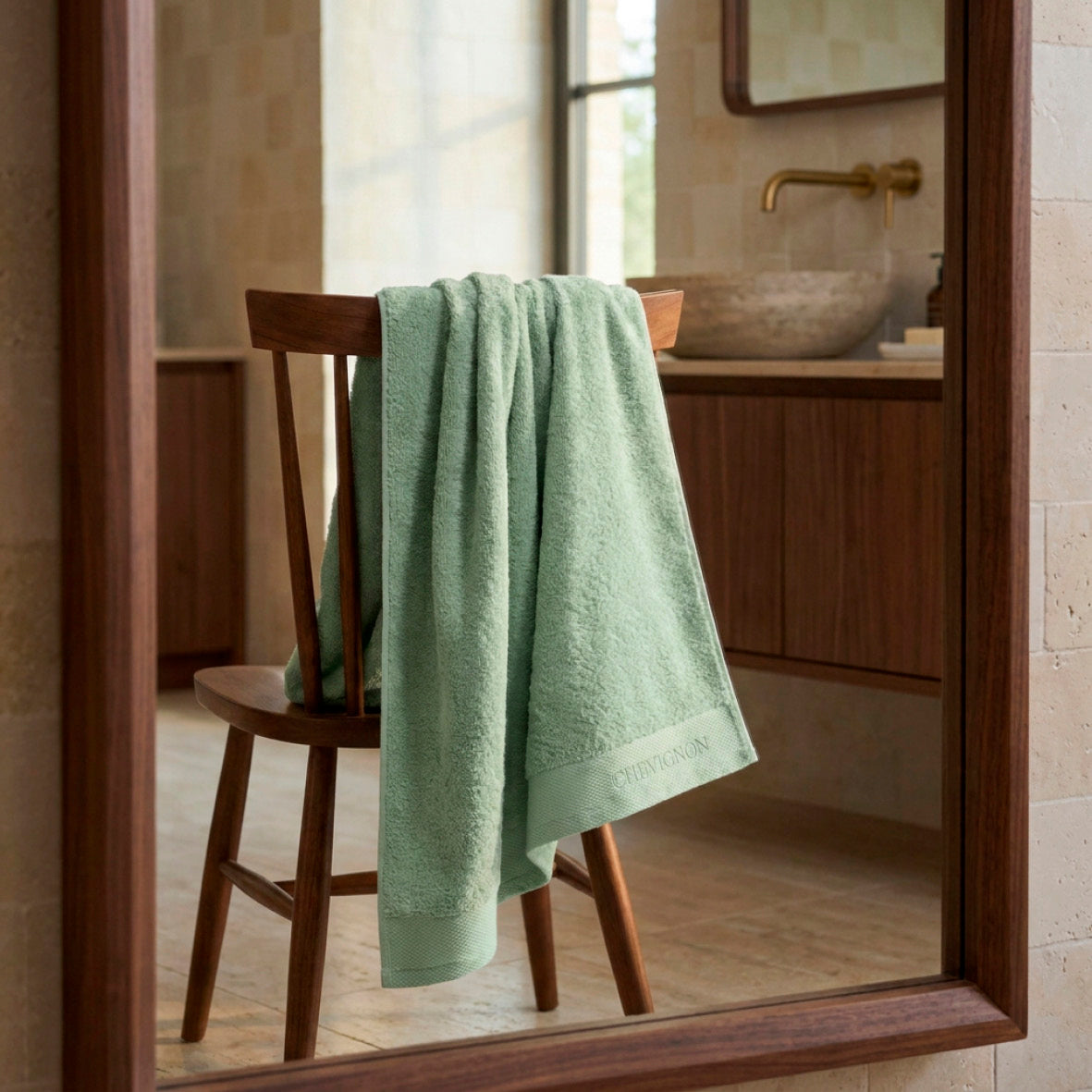 Complete bath linen set combed cotton LT - Lagon - 14 pieces