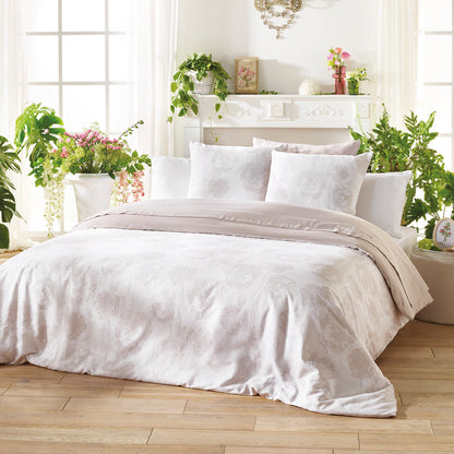 Duvet cover cotton satin - Lace Taupe