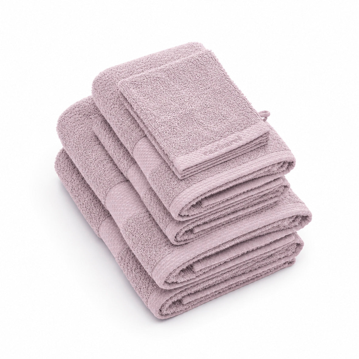 Complete bath linen set combed cotton - Brise Lila