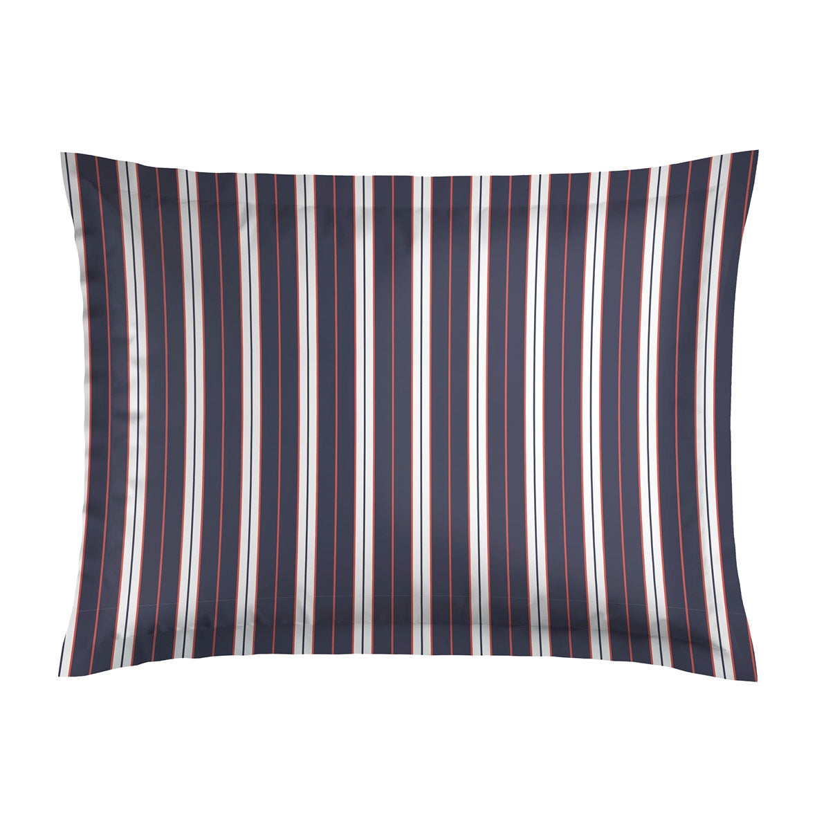 Pillowcase cotton satin - Canards / Ligne atlantique blue White / Blue