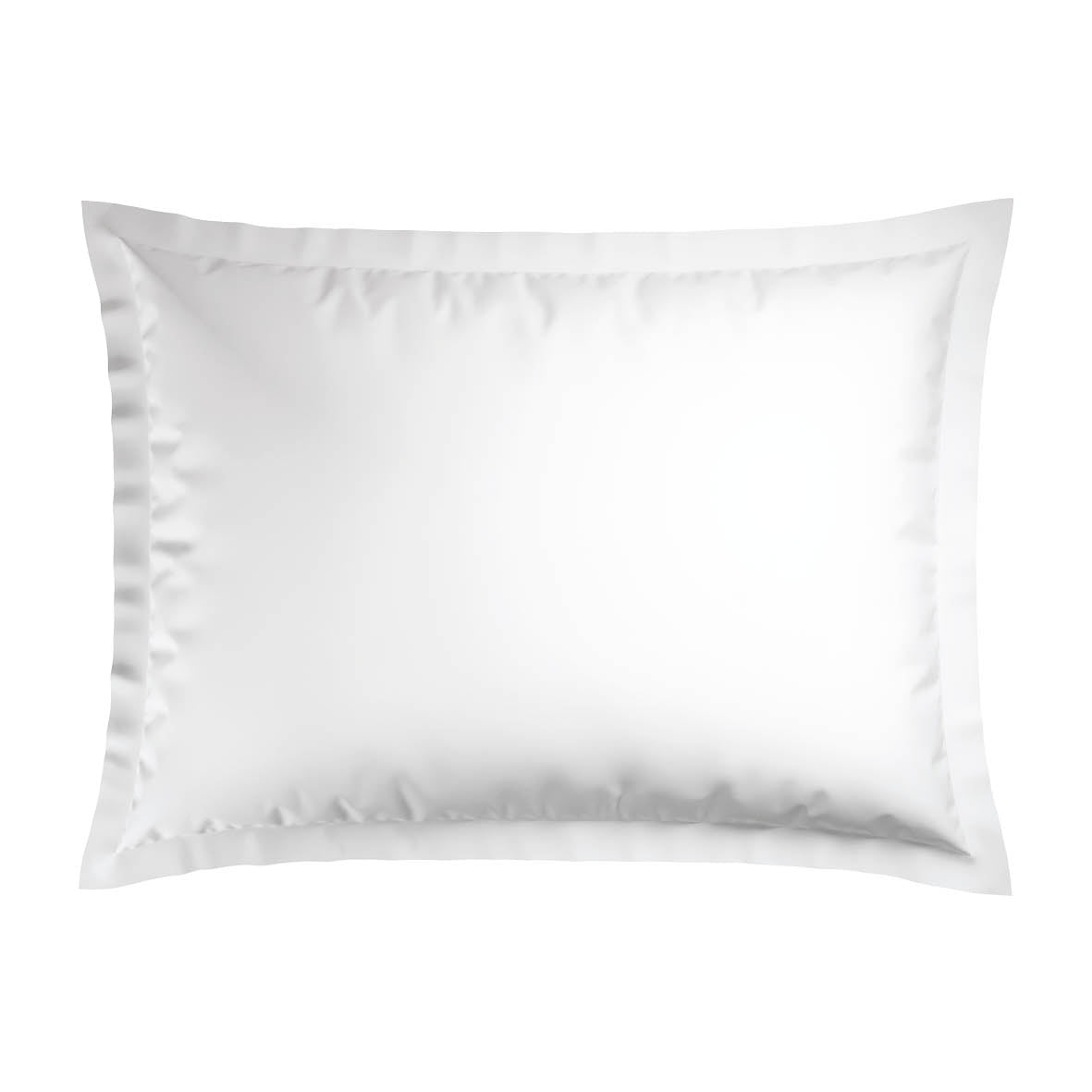 2 pillowcases - 100% cotton sateen TC200 - Megève - white / white