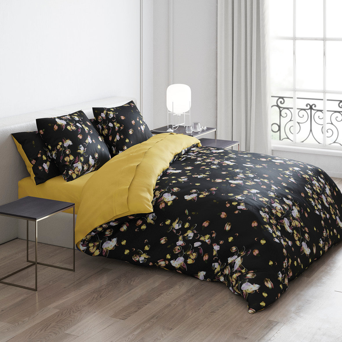 Duvet cover - 100% cotton sateen TC200 - Aurore - ochre