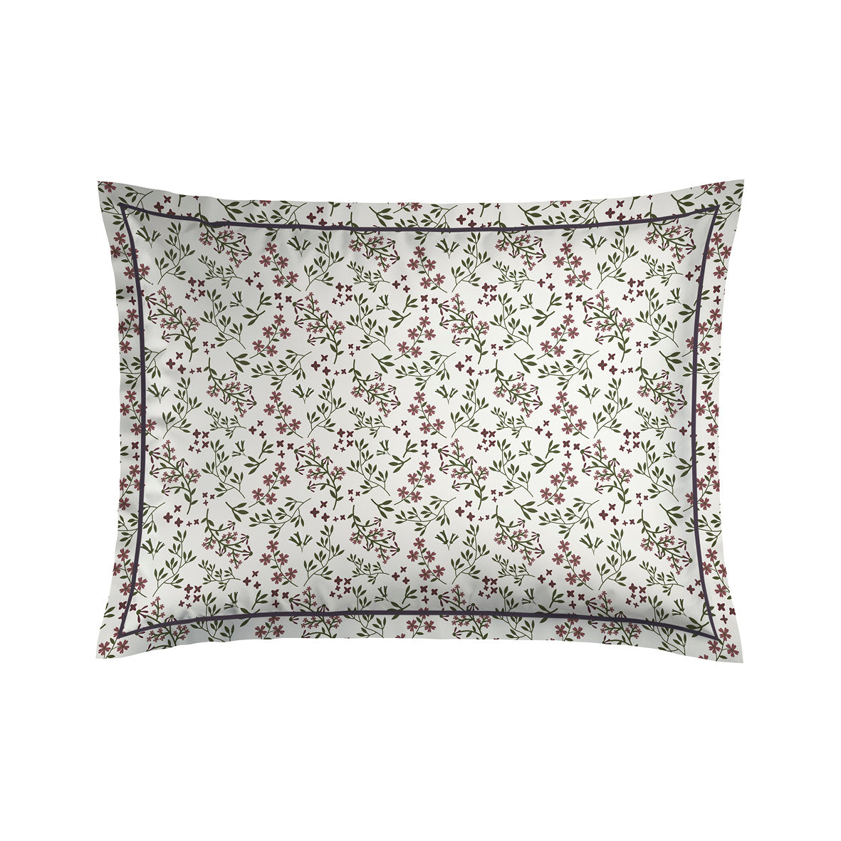 2 pillowcases - 100% cotton sateen TC200 - Coeur de prairie - beige 2 x (50 x 70 cm)