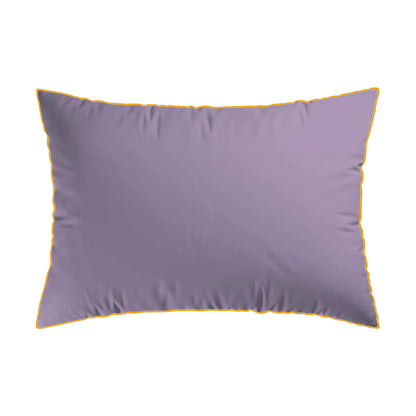 2 pillowcases - 100% cotton sateen TC200 - Pervenche - lavender / yellow 2 x (50 x 70 cm)