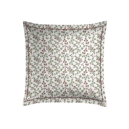 2 pillowcases - 100% cotton sateen TC200 - Coeur de prairie - beige 2 x (63 x 63 cm)