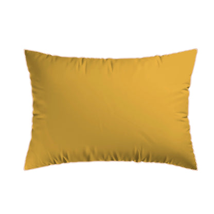 2 pillowcases - 100% cotton sateen TC200 - Uni piping - honey gold / navy blue