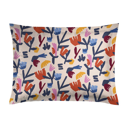 2 pillowcases - 100% cotton sateen TC200 - Sérénité rayée / Chorégraphie sauvage - yellow / multicolor