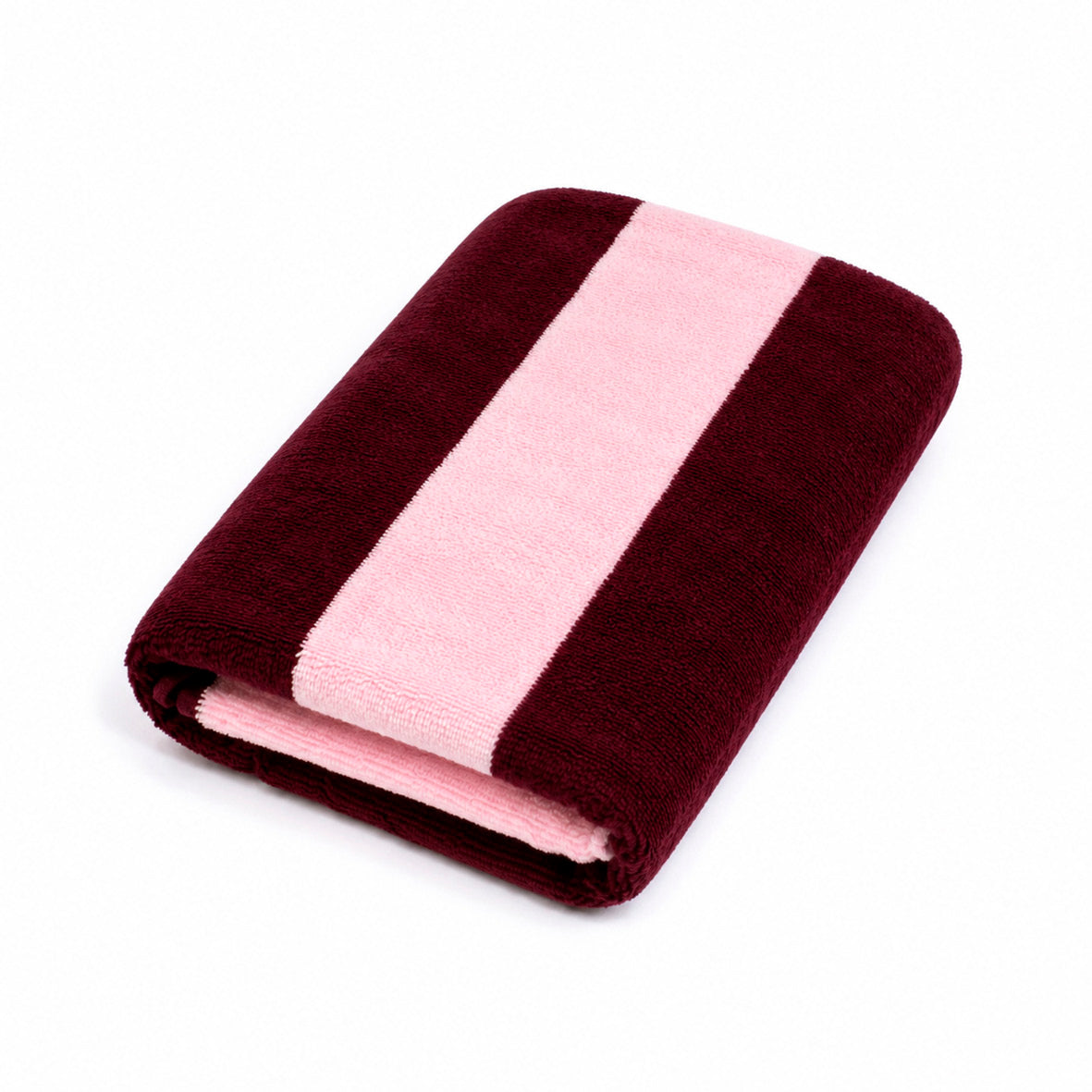 Plush bath towel - 100% cotton velvet - Sillage - blue Burgundy Pink
