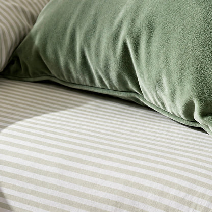Fitted sheet - 100% cotton sateen TC200 - Élan - light green