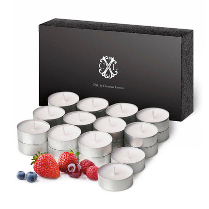 Pack de 24 bougies chauffe-plats parfumés Fruits rouges - VipShopBoutic