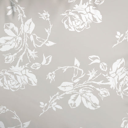 Pillowcase(s) cotton satin - Roses Taupe / White