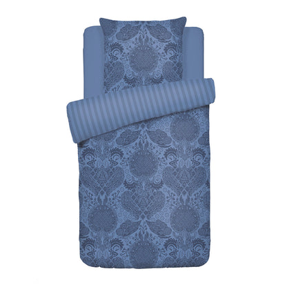 Duvet cover + pillowcase(s) cotton satin - Arles Blue
