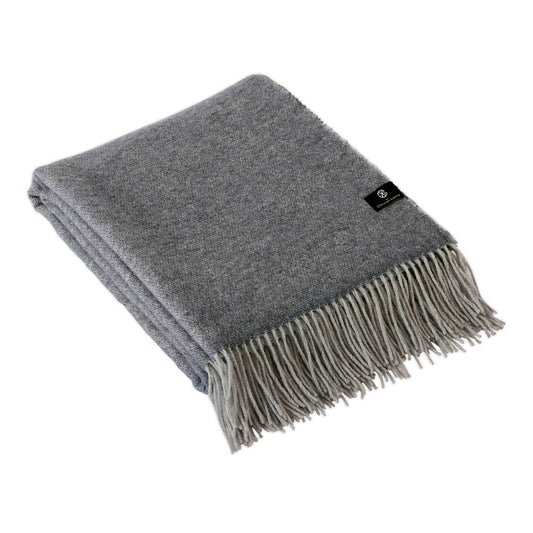 Woven plaid Dark grey / Light grey - 130 x 180 cm