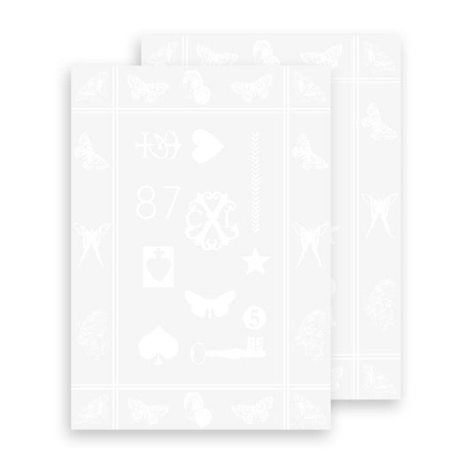 SET OF 4 TEA TOWELS AMULETTE - White