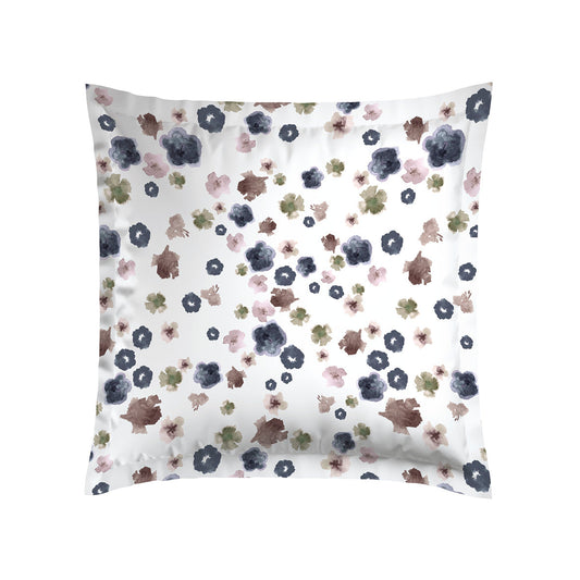 Pillowcase(s) cotton satin - Exotique Flower White 2 x (63 x 63 cm)